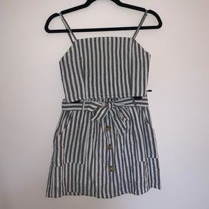 Stripped matching skirt and tank top set, size s